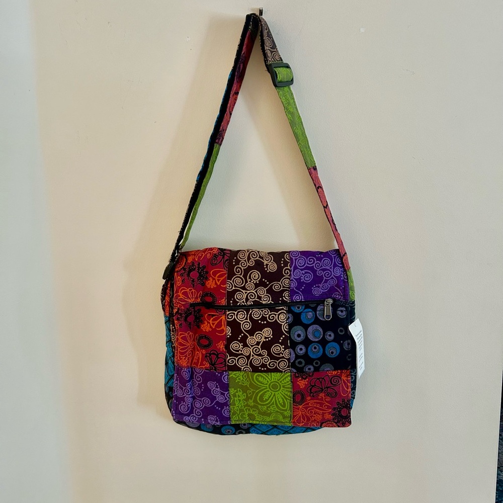 Colorful Patchwork Boho Crossbody/Shoulder Bag - image 1